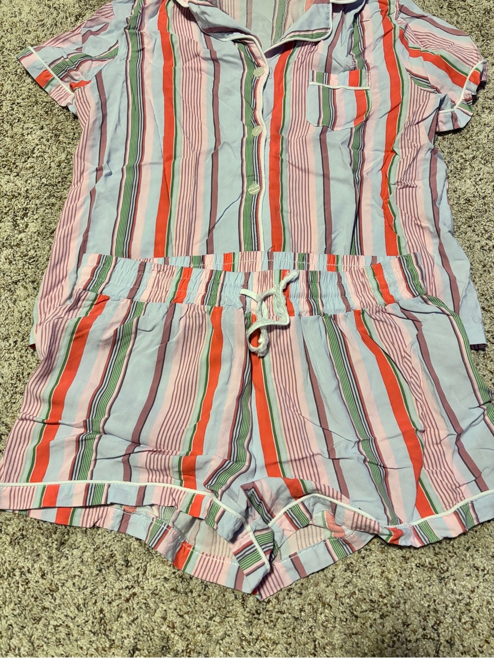 $5 When Bundled! Women’s Tart Intimates Striped Short Pajama Set - Multicolor - Picture 2 of 4